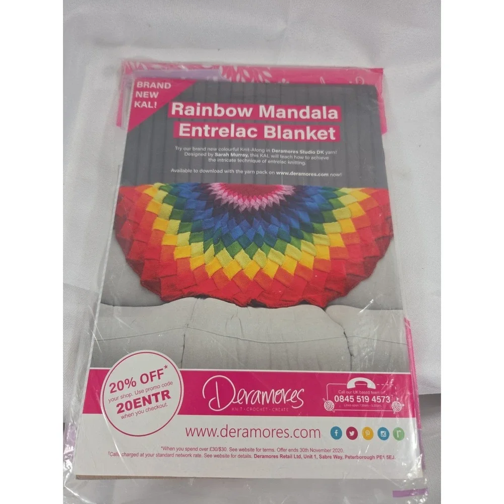 Simply Knitting Magazine 2-In-1 Tension Square Needle Gauge Gift Patterns Yarn